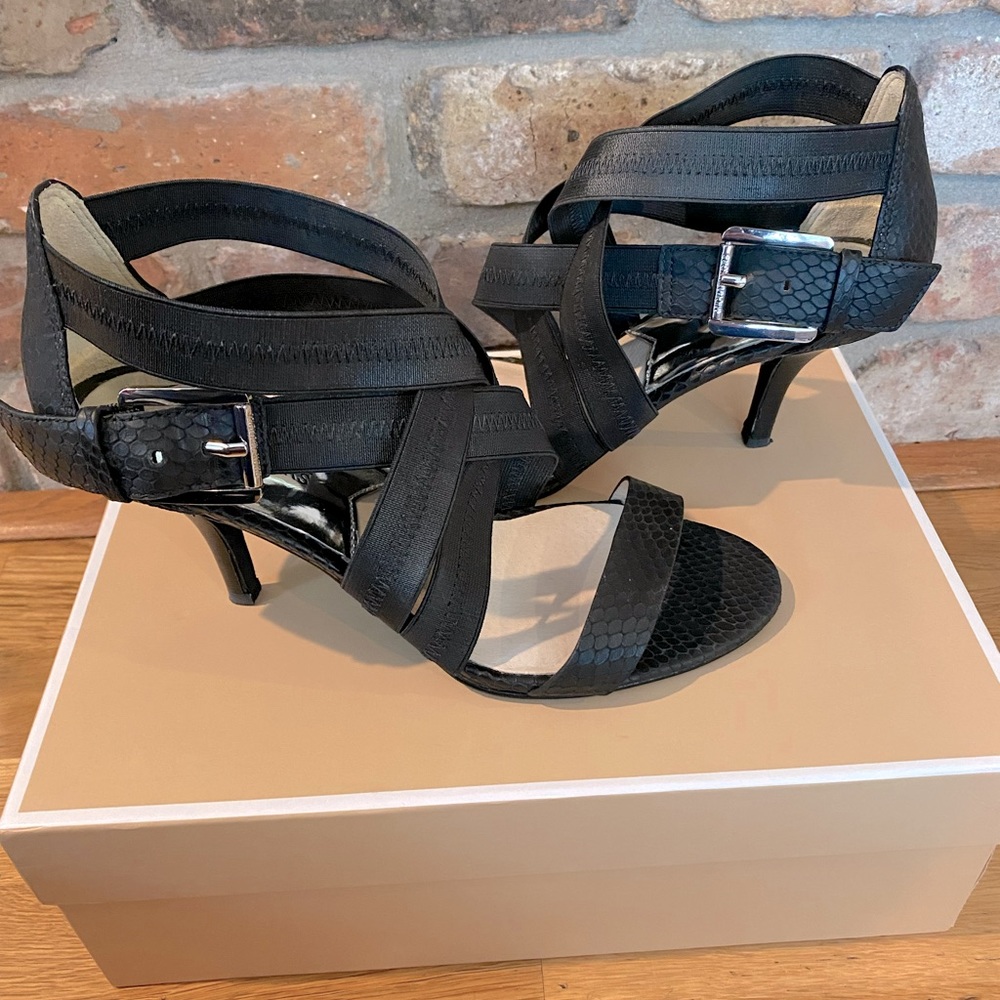 Michael Kors black strappy heels